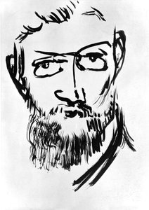 Henri Matissen (1869-1954) omakuva noin 1900 (piirros). tekijältä Henri Matisse