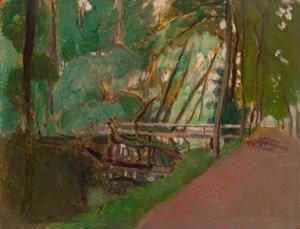 Sous-bois, n. 1902-1903 (öljy paperille ja paneelille kiinnitettynä).