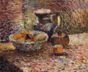 Asetelma, jossa on kannu ja hedelmiä tekijältä Henri Matisse
