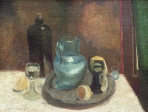 Asetelma sitruunan kanssa tai Sininen karahvi (The Blue Carafe) tekijältä Henri Matisse