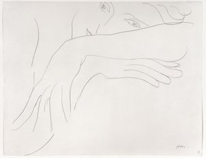 Tutkimus tuolin selkänojaan nojaavasta mallista tekijältä Henri Matisse