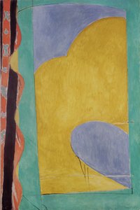 Keltainen verho, noin 1915 (öljy kankaalle) tekijältä Henri Matisse