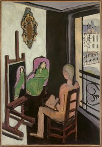 Taidemaalari ateljeessaan 1916 (öljy kankaalle) tekijältä Henri Matisse