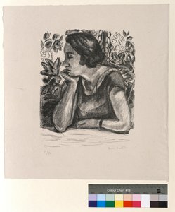 Kasvot profiilissa, käsi tukea vasten, Ludvig XIV:n aikainen sermi tekijältä Henri Matisse
