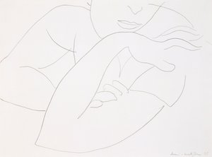 Nainen ristittyjen käsivarsien kanssa tekijältä Henri Matisse