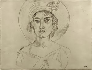 Nainen hatun kanssa tekijältä Henri Matisse