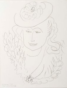 Nainen ja hattu tekijältä Henri Matisse