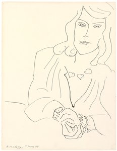 Naisen pää ja kaulakoru tekijältä Henri Matisse