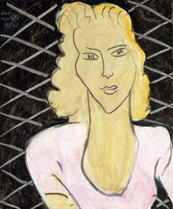 Nuori tyttö vaaleanpunaisessa mekossa tekijältä Henri Matisse