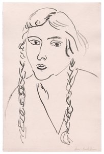 Nuori tyttö, jolla on letit tekijältä Henri Matisse