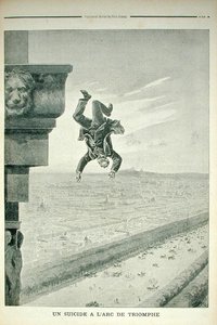 Itsemurha Riemukaarella, Le Petit Journal, 8. toukokuuta 1898 tekijältä Henri Meyer