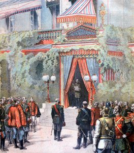 Ilmoitus Venäjän keisari Aleksanterin terveydestä, Livadian palatsi, Pietari, Venäjä, 1894 tekijältä Henri Meyer