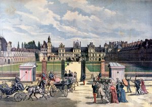 Tasavallan presidentin saapuminen Château de Fontainebleau, 1892 tekijältä Henri Meyer