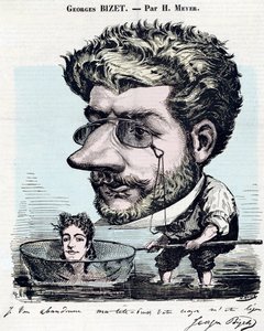 Georges Bizet (1838-1875), ranskalainen säveltäjä - Karikatyyri, Bizet