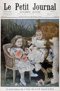 Venäjän suurherttuattaret Olga ja Tatjana, 1899 tekijältä Henri Meyer