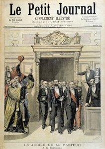 M. Pasteurin juhlapäivä Sorbonnessa - "" Le Petite Journal" -lehdessä 14.1.1893 tekijältä Henri Meyer