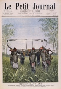 Marchandin lähetyskenttä matkalla Kongosta Niilille, Le Petit Journal, 28. toukokuuta 1899 tekijältä Henri Meyer