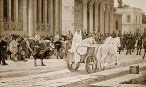 Vestalien ohittaminen, kuva Hutchinsonin kansojen historiasta, 1915
