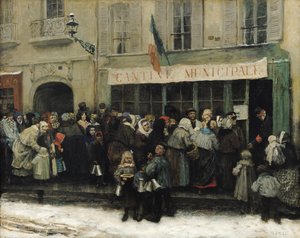 Keittokeittiö Pariisin piirityksen aikana, vuoden 1870 jälkeen (öljy kankaalle)