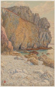 Port Haorin kalliot. Morgat tekijältä Henri Rivière