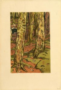 Pyykinpesu metsässä Loguivyssa tekijältä Henri Rivière