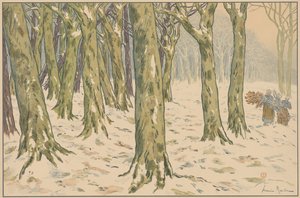 Metsä, talvi tekijältä Henri Rivière