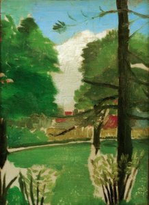Luonnos, näkymä Montsouris-puistoon tekijältä Henri Rousseau