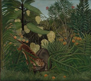 Taistelu tiikerin ja puhvelin välillä tekijältä Henri Rousseau
