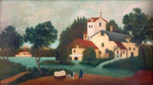 Hitch tehtaan edessä tekijältä Henri Rousseau
