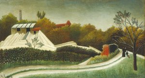 Sawmill, Outskirts of Paris tekijältä Henri Rousseau