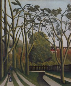 Bièvren ranta lähellä Bicêtreä, n. 1908-09. tekijältä Henri Rousseau