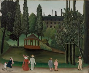 Näkymä Montsouris Parkiin, kioskille tekijältä Henri Rousseau