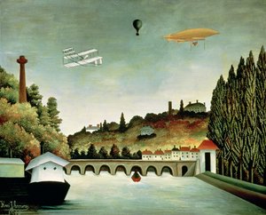 Näkymä Sevresin sillalle ja Clamartin kukkuloille, St. Cloud ja Bellevue, 1908 tekijältä Henri Rousseau