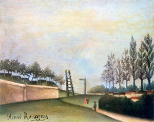 Näkymä linnoituksista Vanvesin portin vasemmalla puolella, 1909 tekijältä Henri Rousseau