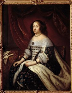 Ranskan kuningatar Anne Itävallan muotokuva (1601-1666) Henri Testelinin (1616-1695) maalaus 1600-luku Yksityinen kokoelma