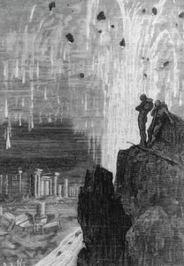 Kuvitus Jules Vernen teoksesta "20 000 Leagues Under the Sea".