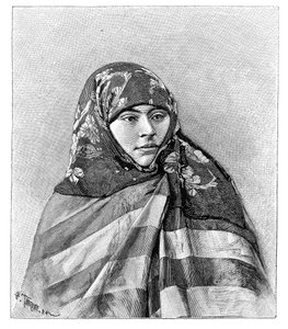 Nainen Brussasta, Turkista, 1895. tekijältä Henri Thiriat