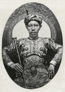 Mohammed Yamalul Alamin, Souloun (tai Sulun) sulttaani (Filippiinit) muotokuva vuonna 1880. Thiriatin kaiverrus havainnollistamaan tarinaa "" Matka Filippiineille"" tekijältä Henri Thiriat