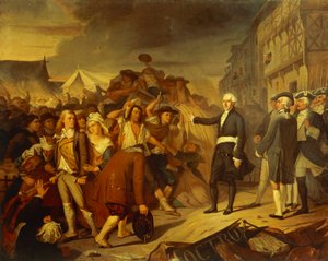 Nantesin pormestari Kervegan pysäytti talonpoikien mellakan tietullien esteellä vuonna 1790