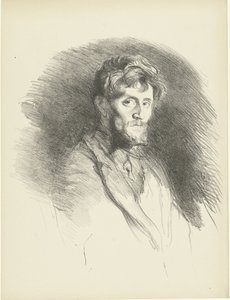 Portret van man posa baard Retrat d