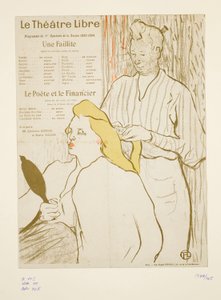 Kampaaja, Théâtre Libre -teatterin ohjelma. tekijältä Henri de Toulouse-Lautrec