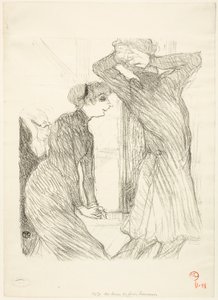 Lugné-Poé ja Bady elokuvassa "Ihmisvoimien yläpuolella" tekijältä Henri de Toulouse-Lautrec