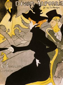 Juliste japanilaiselle divaanille, kirjoittanut Henri de Toulouse-Lautrec (1864-1901) tekijältä Henri de Toulouse Lautrec