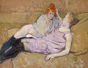 Sohva, n. 1894-96 (öljy pahville) tekijältä Henri de Toulouse Lautrec