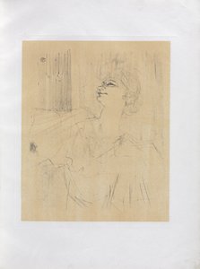 Yvette Guilbert - englantilainen sarja: Menilmontant de Bruant tekijältä Henri de Toulouse-Lautrec