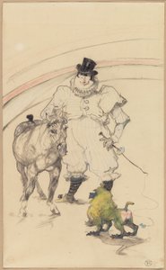 Sirkuksessa: Koulutettu poni ja paviaani tekijältä Henri de Toulouse Lautrec