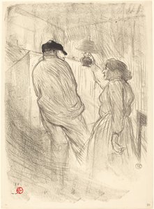 Theatre-Libressä: Antoine huolissaan Au Théatre-Libre: Antoine huolissa, 189 tekijältä Henri de Toulouse Lautrec