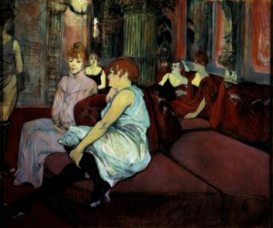 Au Salon de la rue des Moulins tekijältä Henri de Toulouse Lautrec