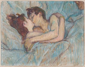 Sängyssä: Suudelma, 1892