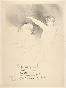 Lajikkeilla, Miss Lender ja Brasseur tekijältä Henri de Toulouse Lautrec